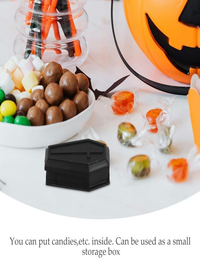 SHINEOFI Halloween Coffin Decor Black Plastic Coffin Ornament Spooky Halloween Prop for Haunted Houses Parties and Creative Pranks, 2.08 Inch - Image 5
